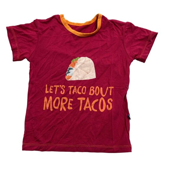 Kickee Pants Lets Taco Bout More Tacos Shirt in Red - Picture 1 of 3